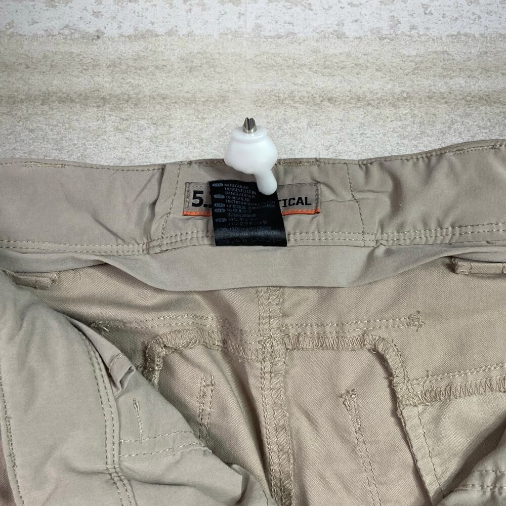 Vintage 90s 5.11 Tactical Pants Womens 10 Baggy Wide Leg Fit Tan Cargos - Picture 5 of 6